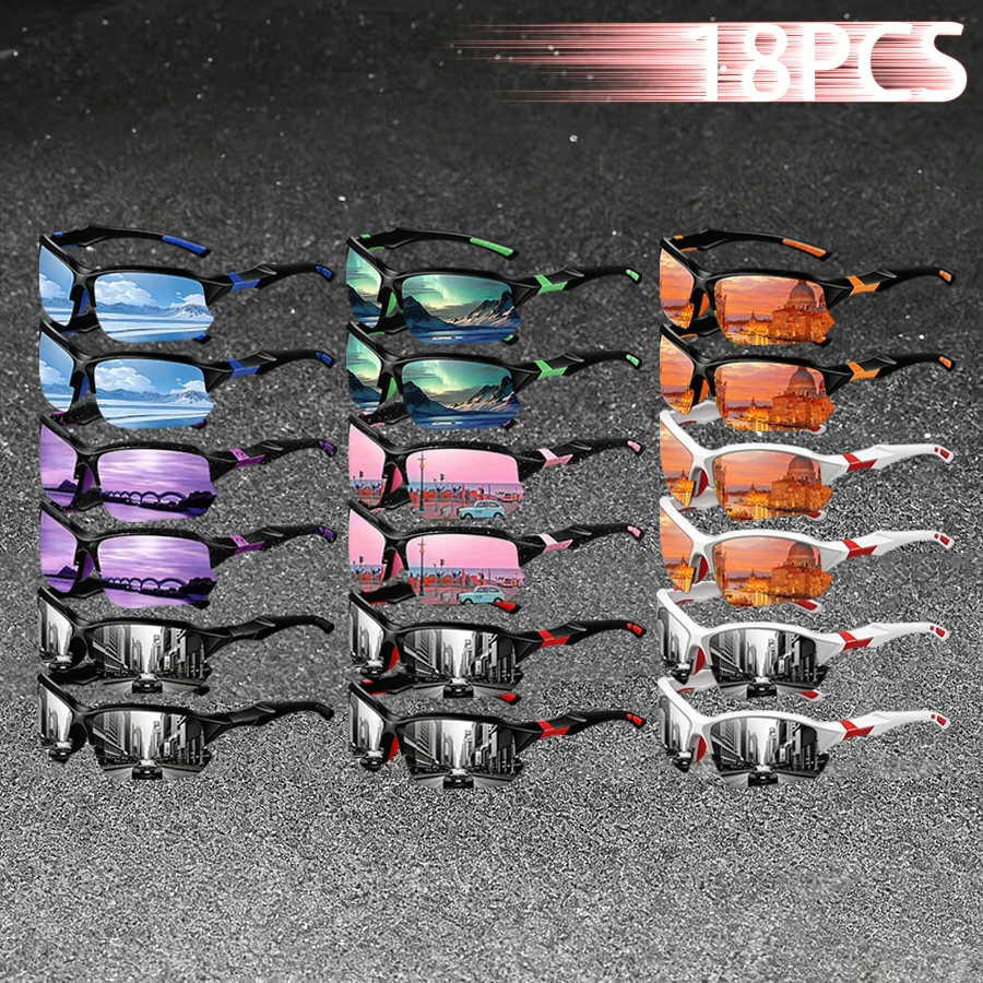 18PCS Fashion Colorful Half Frame design Sports Eyewear MenWomen Running Mountaineering Driving Fishing Vintage Sport Sun Glasse
18PCS Fashion Colorful Half Frame design Sports Eyewear MenWomen Running Mountaineering Driving Fishing Vintage Sport Sun Glasse