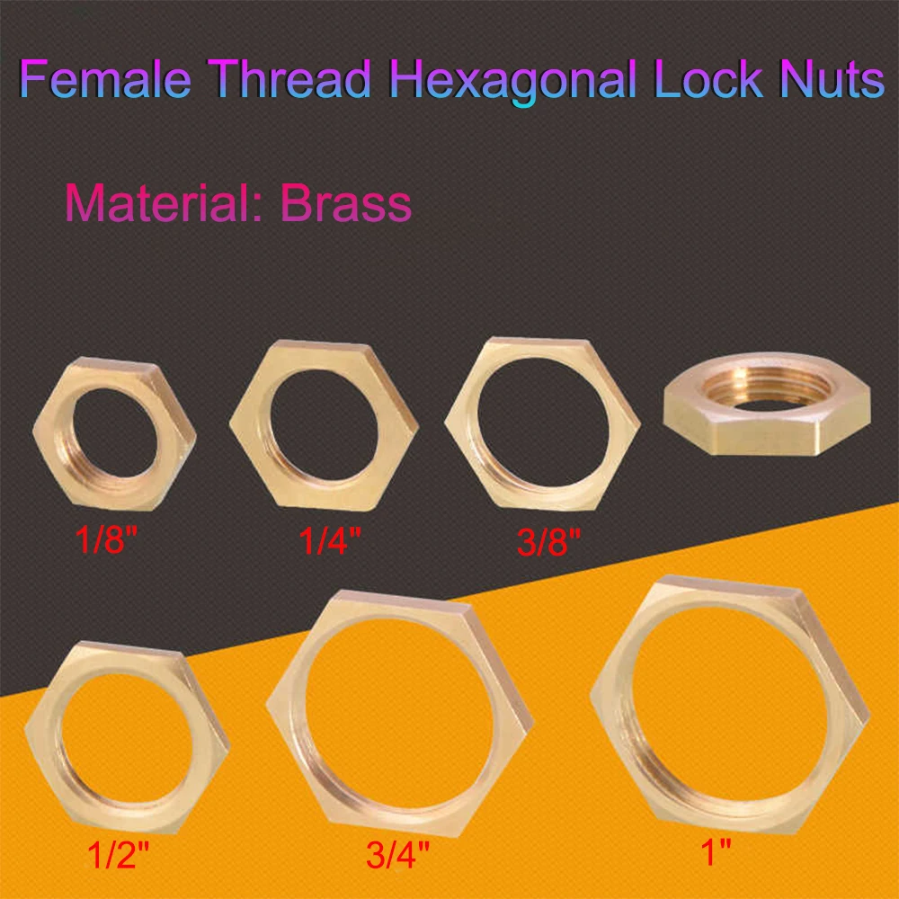 1/3/5/10Pcs 1/8" 1/4" 3/8" 1/2" 3/4" 1" 1.2" BSP Female Thread Hexagonal Shank Cap Brass Hex Lock Nuts Pipe Fitting
1/3/5/10Pcs 1/8" 1/4" 3/8" 1/2" 3/4" 1" 1.2" BSP Female Thread Hexagonal Shank Cap Brass Hex Lock Nuts Pipe Fitting