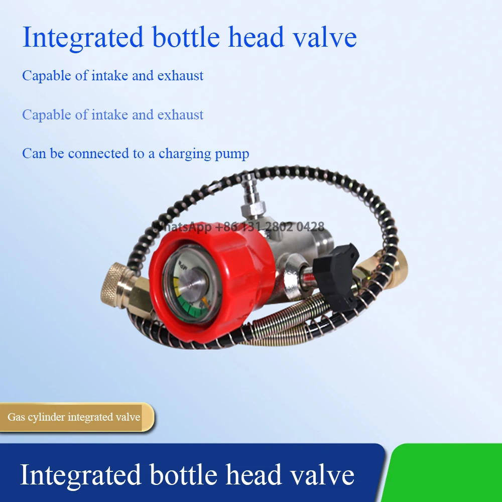 Carbon fiber gas cylinder with integrated meter valve large to small conversion joint two in one integrated valve
Carbon fiber gas cylinder with integrated meter valve large to small conversion joint two in one integrated valve