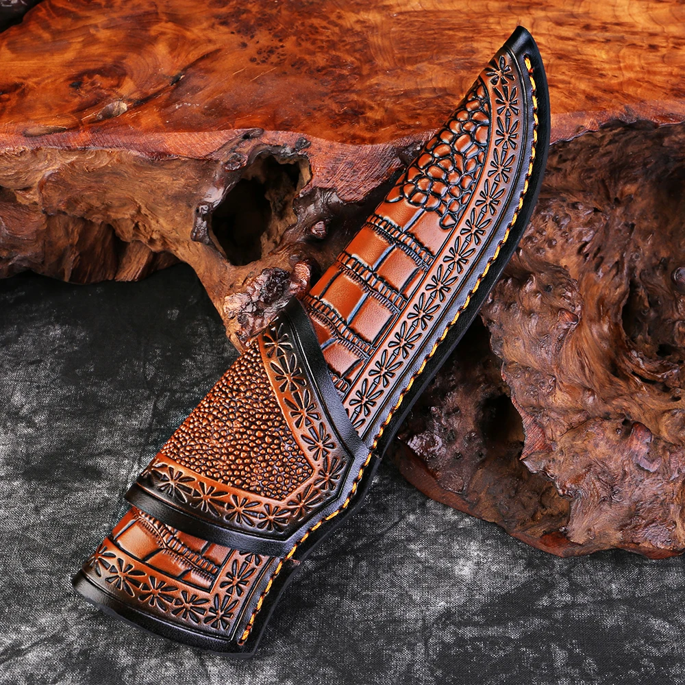 Luxury Leather Sheath Fixed Blade Straight Knife Leather Sheath Scabbard Pouch Brown Portable Knife Scabbard for Boning knives
Luxury Leather Sheath Fixed Blade Straight Knife Leather Sheath Scabbard Pouch Brown Portable Knife Scabbard for Boning knives