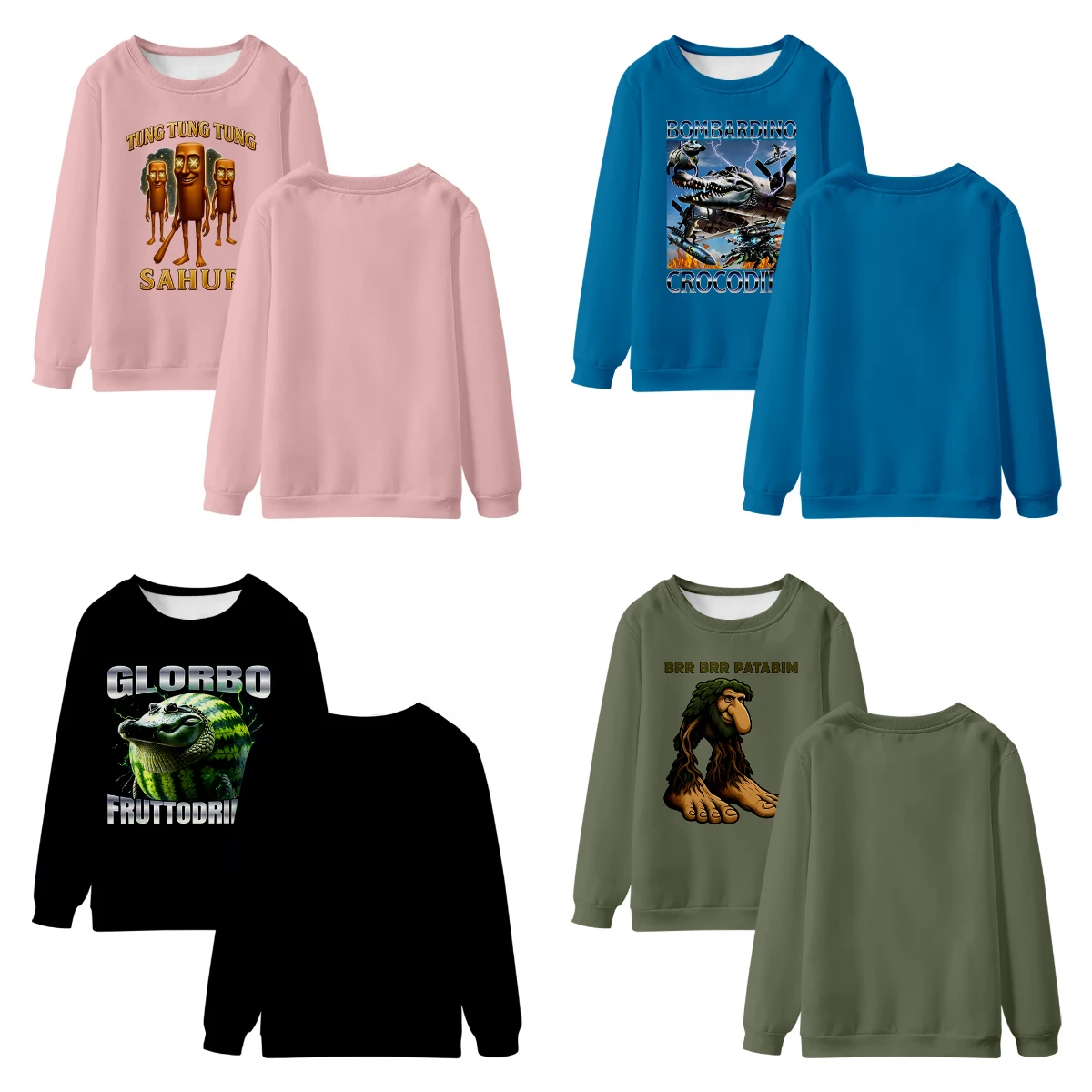 Italian Brainrot Tralalero Tralala Tung Tung Tung Sahur Bombardiro Crocodilo Meme Funny Hoodie Women Men Crewneck Sweatshirt
Italian Brainrot Tralalero Tralala Tung Tung Tung Sahur Bombardiro Crocodilo Meme Funny Hoodie Women Men Crewneck Sweatshirt