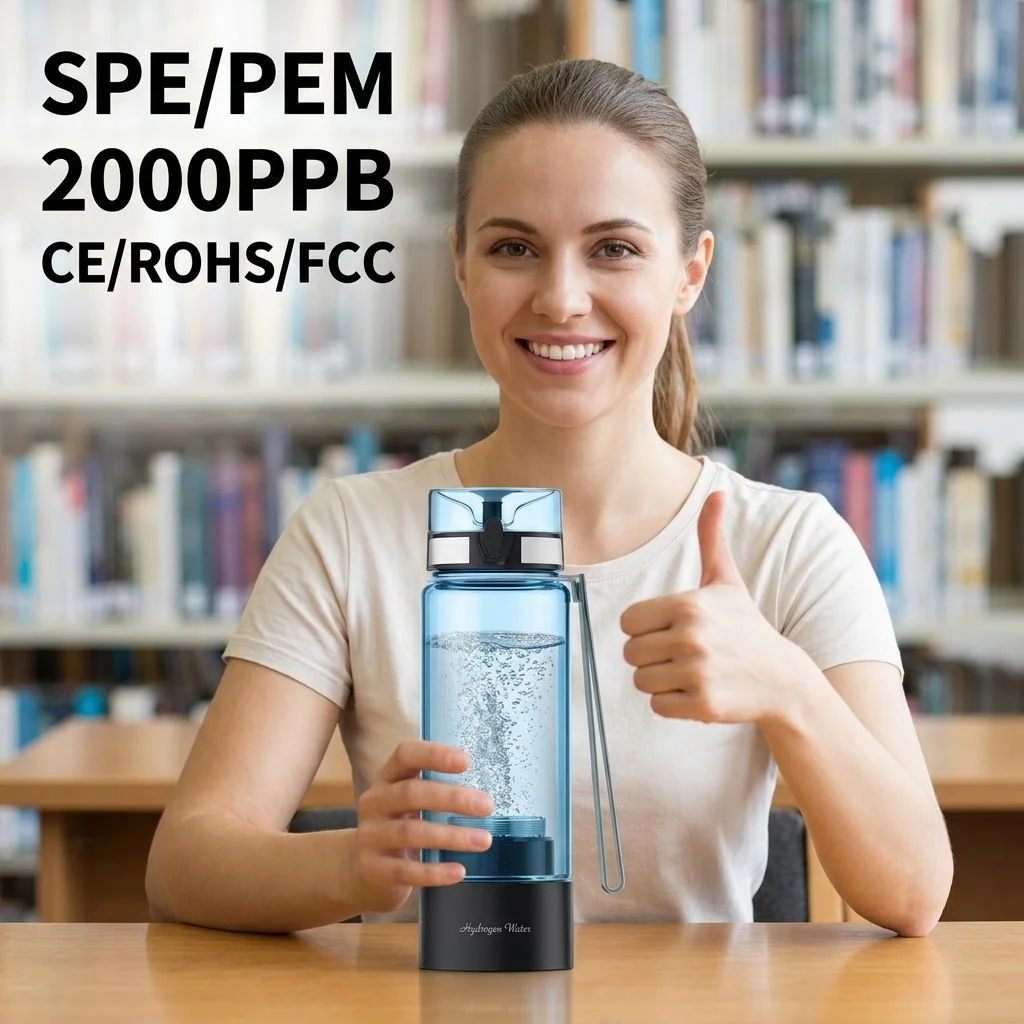 450ml Portable Drinking Hydrogen Water Bottle 2000PPB SPE PEM USB Fast Charge for Home Outdoor Daily Use
450ml Portable Drinking Hydrogen Water Bottle 2000PPB SPE PEM USB Fast Charge for Home Outdoor Daily Use