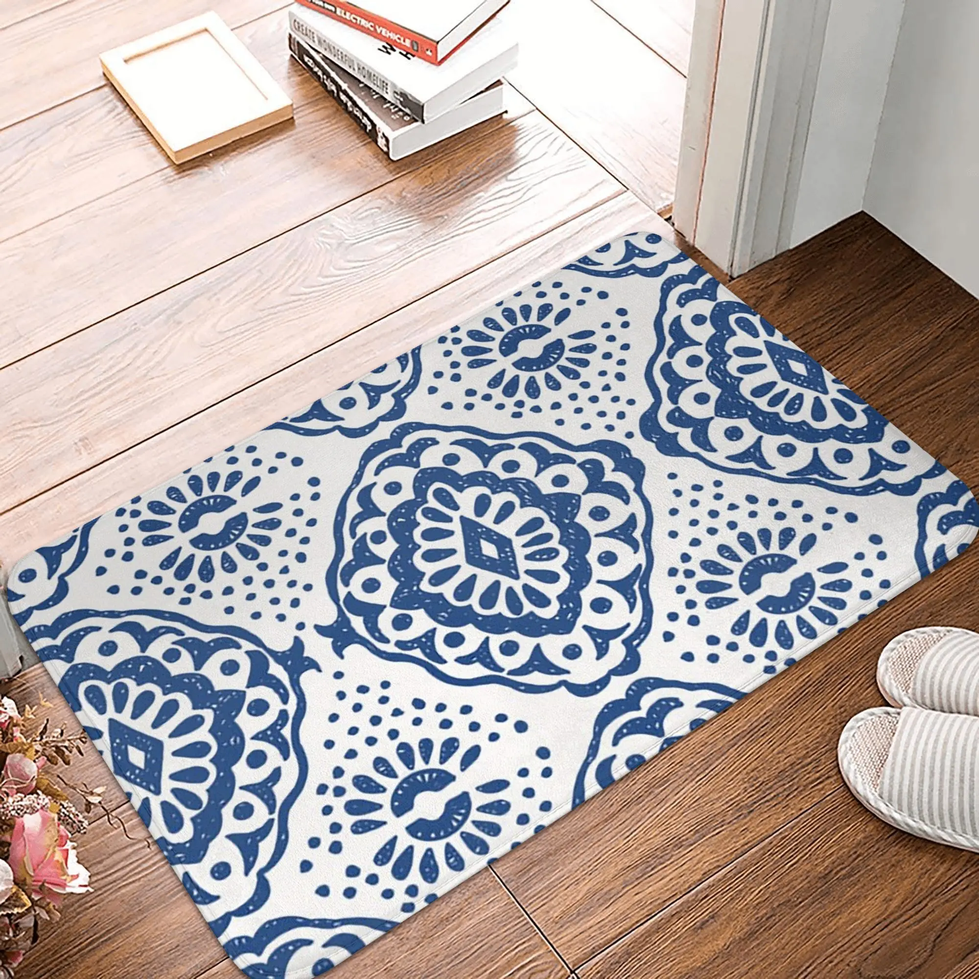 Blue and White Portuguese Tile 1 Non-slip Doormat Floor Mat Durable for Kitchen Entrance Home Living room Footpad Mats
Blue and White Portuguese Tile 1 Non-slip Doormat Floor Mat Durable for Kitchen Entrance Home Living room Footpad Mats