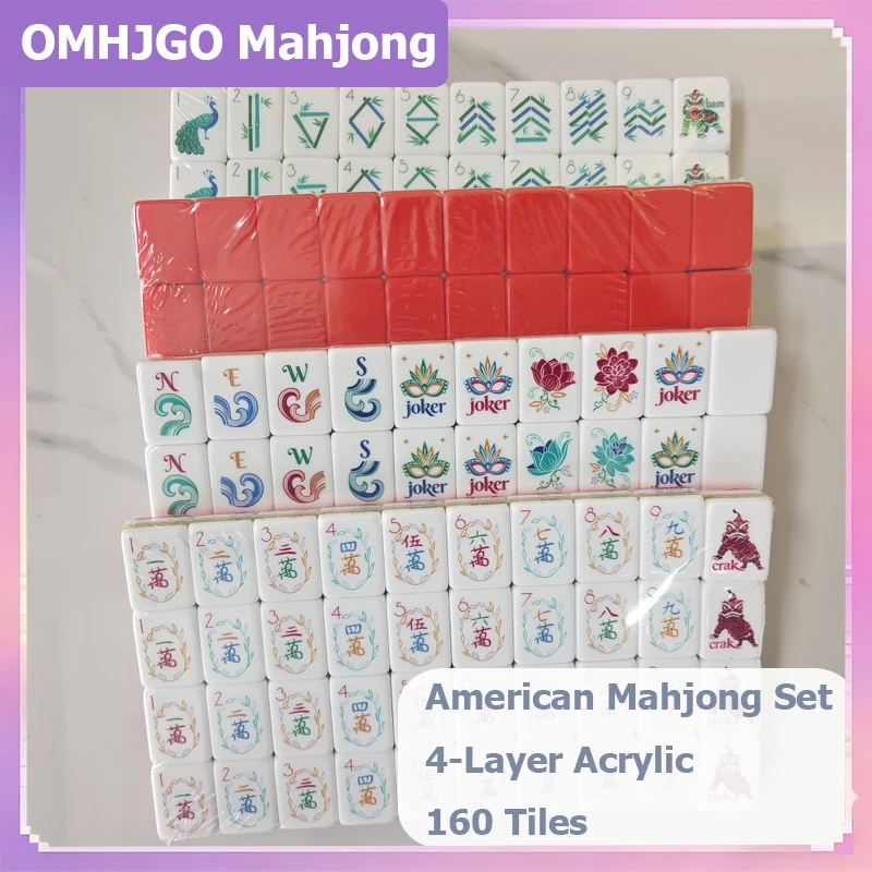 Hot Sale Four Layer Acrylic Luxury American Mahjong Set 160 Tiles Terracotta Portable Mah Jongg Surprise Gifts Indoor Board Game
Hot Sale Four Layer Acrylic Luxury American Mahjong Set 160 Tiles Terracotta Portable Mah Jongg Surprise Gifts Indoor Board Game
