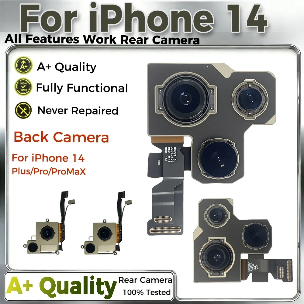 Back For iPhone 14 Camera Main Lens Flex Cable Camera Module For iPhone 14 Pro Max 14 Plus Rear Camera Flex Cable Repair Parts