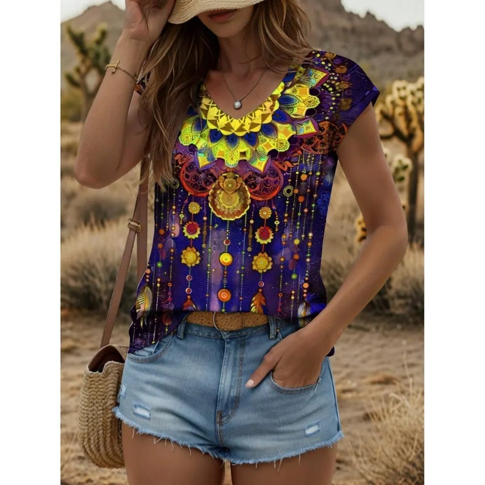 Fashion New Flower Floral 3D Print T-Shirts for Women's Streetwear V-Neck T-Shirt Female Casual Short Sleeve Tops Loose Clothing
Fashion New Flower Floral 3D Print T-Shirts for Women's Streetwear V-Neck T-Shirt Female Casual Short Sleeve Tops Loose Clothing