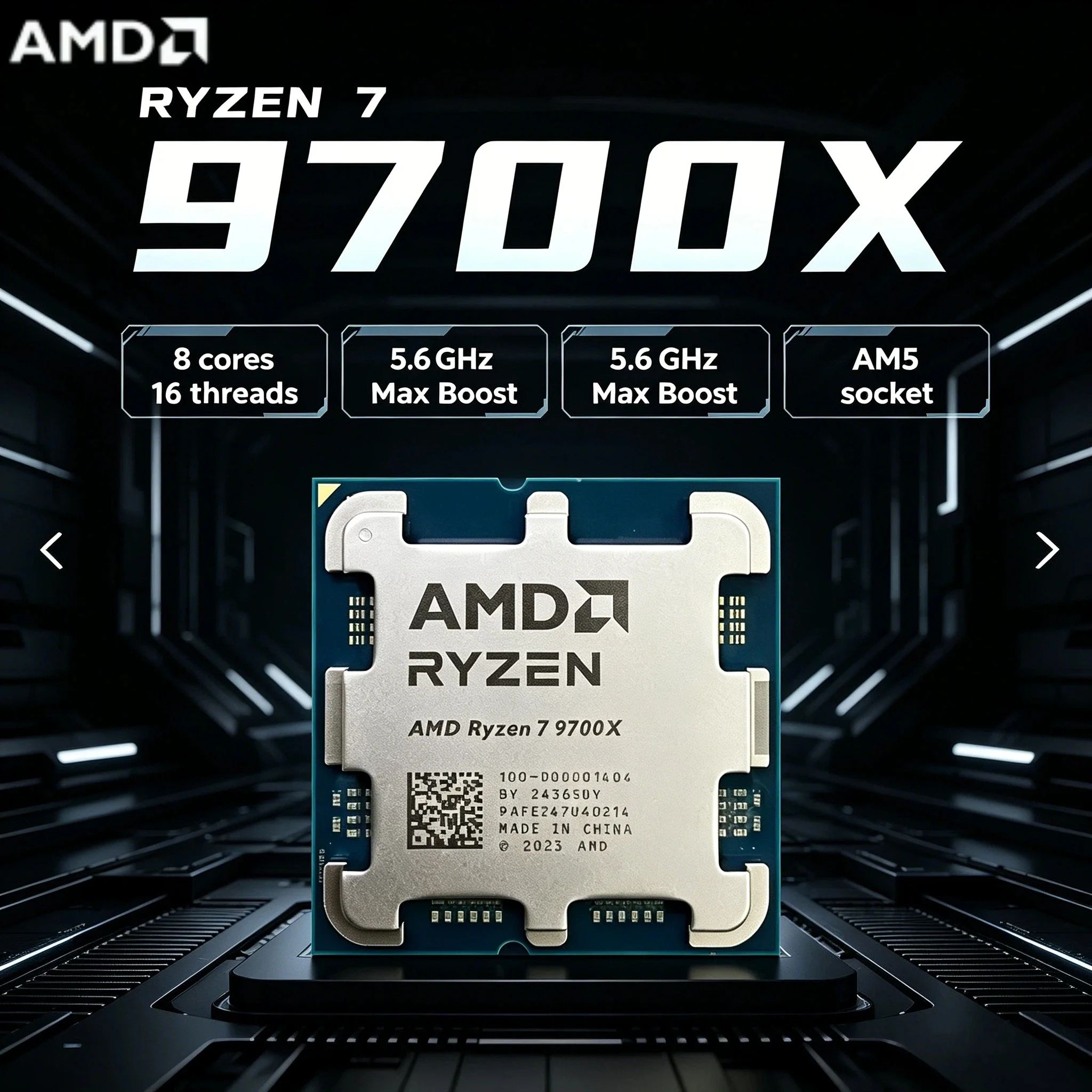 Ryzen 7 9700X AMD 8C 16T 3.8GHz 4NM L3 32M 65W DDR5 AM5 Zen5 New Processor Cooler Not Included Ultra 4K Plus
Ryzen 7 9700X AMD 8C 16T 3.8GHz 4NM L3 32M 65W DDR5 AM5 Zen5 New Processor Cooler Not Included Ultra 4K Plus