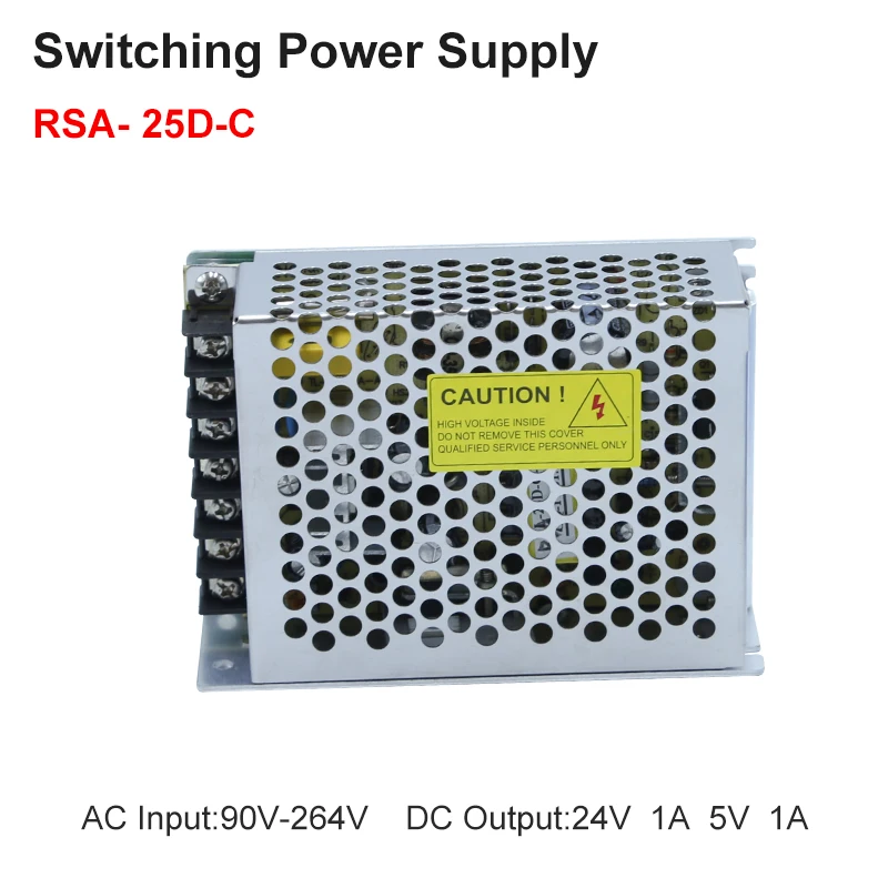 Switching Power Supply AC 90-264Vac To DC 24V 1A 5V 1A Dual Output Power Adapter Lighting Transformer Suitable For CNC Routers
Switching Power Supply AC 90-264Vac To DC 24V 1A 5V 1A Dual Output Power Adapter Lighting Transformer Suitable For CNC Routers