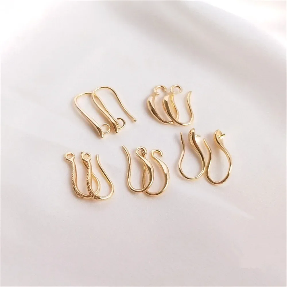 14K Gold Plated Earhook thickened earpin accessories with bead holder Hand made tassel earpin earrings DIY material
14K Gold Plated Earhook thickened earpin accessories with bead holder Hand made tassel earpin earrings DIY material