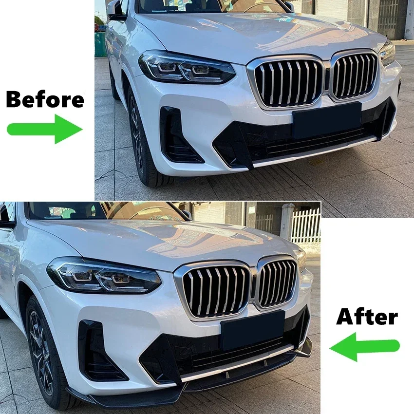For BMW X3 X4 G01 G02 M Pack 2022-2024 Car Front Bumper Lip Spoiler Splitter Glossy Black Car Lower Styling Accessories Body Kit
For BMW X3 X4 G01 G02 M Pack 2022-2024 Car Front Bumper Lip Spoiler Splitter Glossy Black Car Lower Styling Accessories Body Kit