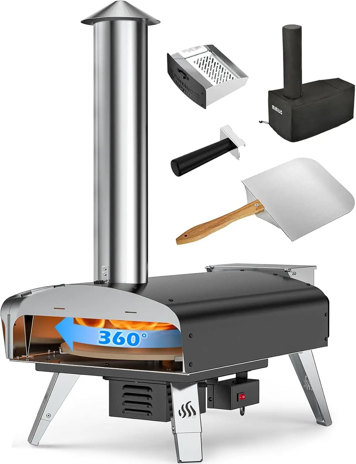 Outdoor Pizza Oven Wood Pellet Fired Pizza Stove with Automatic Rotating Stone Heavy Duty Pizza Stove for Backyard Camping
Outdoor Pizza Oven Wood Pellet Fired Pizza Stove with Automatic Rotating Stone Heavy Duty Pizza Stove for Backyard Camping
