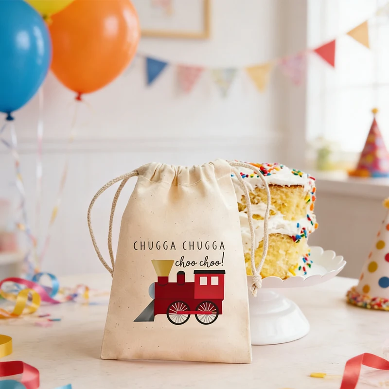 5pcs Chugga Chugga Choo Choo Train Themed Birthday Party Drawstring Bags Baby Shower Decoration Gift Children's Cute Snack Bags
5pcs Chugga Chugga Choo Choo Train Themed Birthday Party Drawstring Bags Baby Shower Decoration Gift Children's Cute Snack Bags