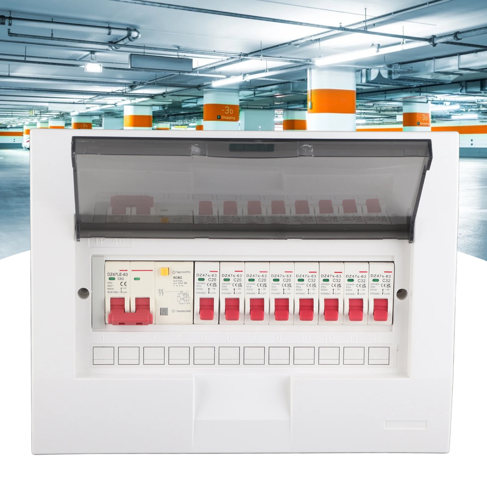 230/400V 63A Distribution Box Indoor Lighting Concealed 8 Way 2P Leakage Protection Switch
230/400V 63A Distribution Box Indoor Lighting Concealed 8 Way 2P Leakage Protection Switch