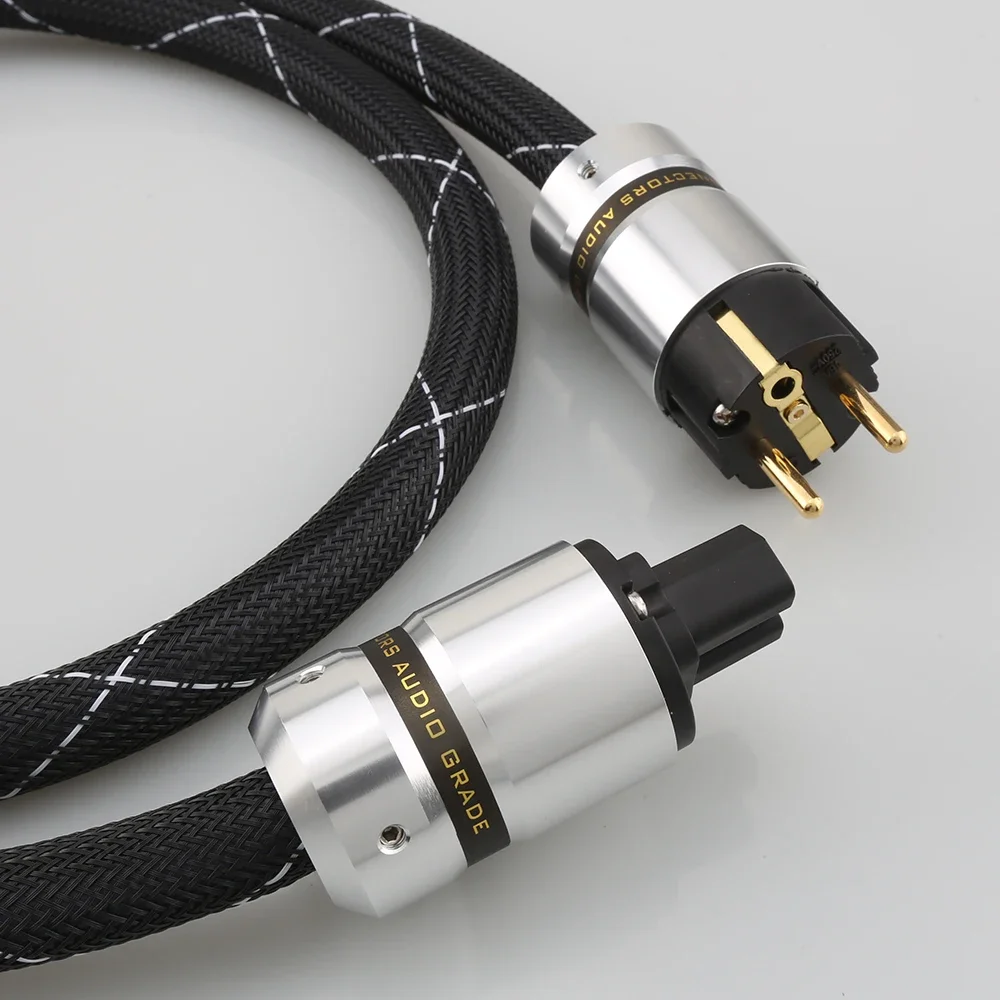 HIFI Schuko Power Cord EU Version 12AWG Audiophile Gold Plated Plugs 125V 15A Braided Sleeves Power Line for Audio Equipment
HIFI Schuko Power Cord EU Version 12AWG Audiophile Gold Plated Plugs 125V 15A Braided Sleeves Power Line for Audio Equipment