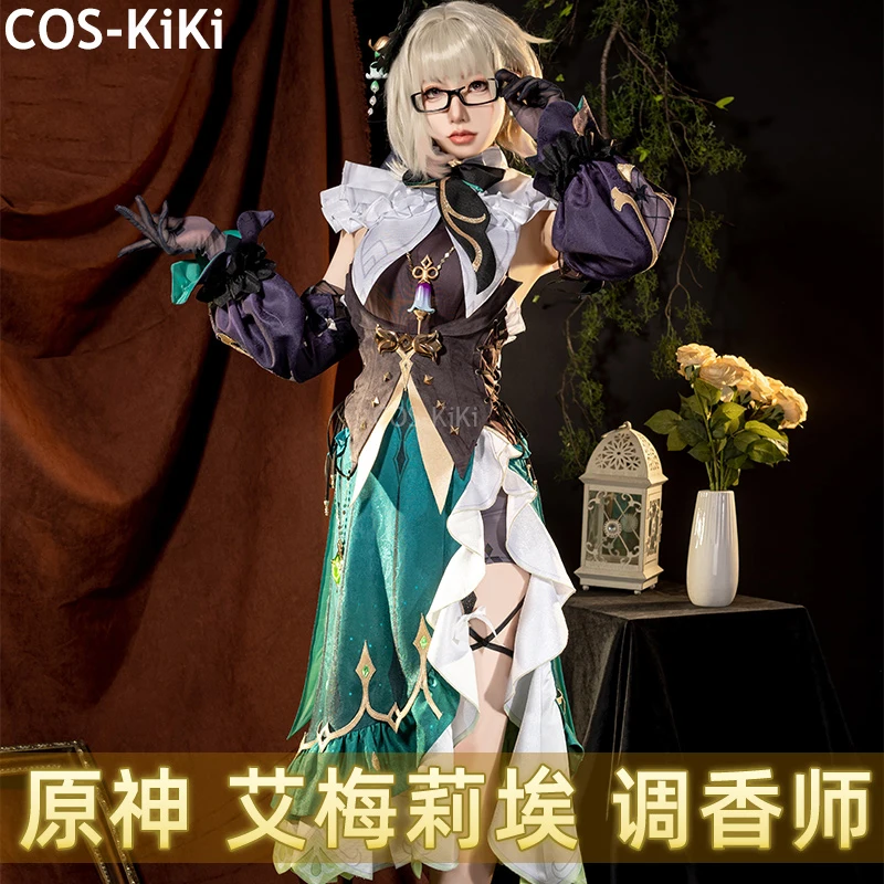COS-KiKi Genshin Impact Emilie Perfumer Game Suit Elegant Dress Uniform Cosplay Costume Halloween Party Role Play Outfit Women
COS-KiKi Genshin Impact Emilie Perfumer Game Suit Elegant Dress Uniform Cosplay Costume Halloween Party Role Play Outfit Women