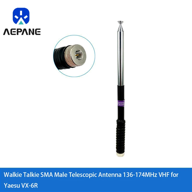 SMA-Male Telescopic Antenna 136-174mHz Antenna for YAESU/Vertex PUXING Baofeng
SMA-Male Telescopic Antenna 136-174mHz Antenna for YAESU/Vertex PUXING Baofeng