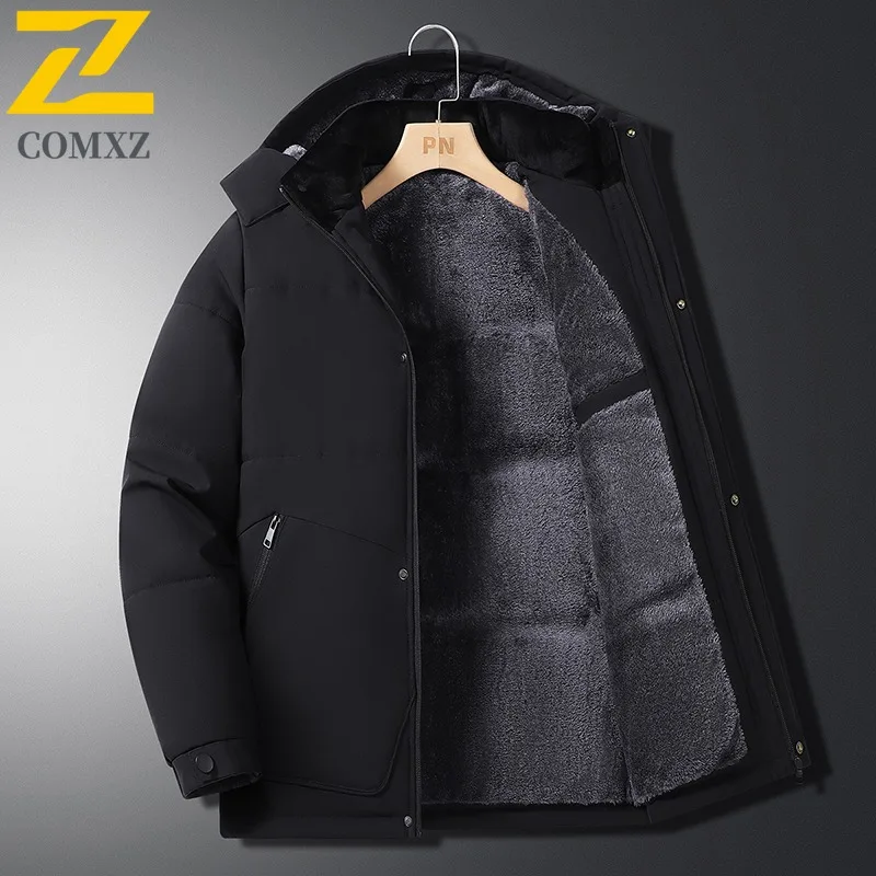 COMXZ толстое теплое пальто-паркер, роскошная деловая ветрозащитная зимняя куртка с капюшоном для катания на лыжах, 2025 г., высококачественное стеганое пальто, мужская одежда
COMXZ толстое теплое пальто-паркер, роскошная деловая ветрозащитная зимняя куртка с капюшоном для катания на лыжах, 2025 г., высококачественное стеганое пальто, мужская одежда