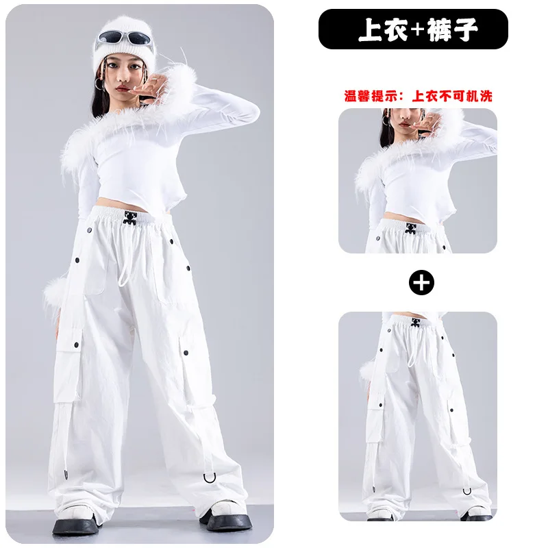 Hip Hop Kids Bow Crop Top Street Dance Cargo Pants Set Sweet Streetwear Children's Jazz K-pop Stage Costume Teens Girls Outfit
Hip Hop Kids Bow Crop Top Street Dance Cargo Pants Set Sweet Streetwear Children's Jazz K-pop Stage Costume Teens Girls Outfit