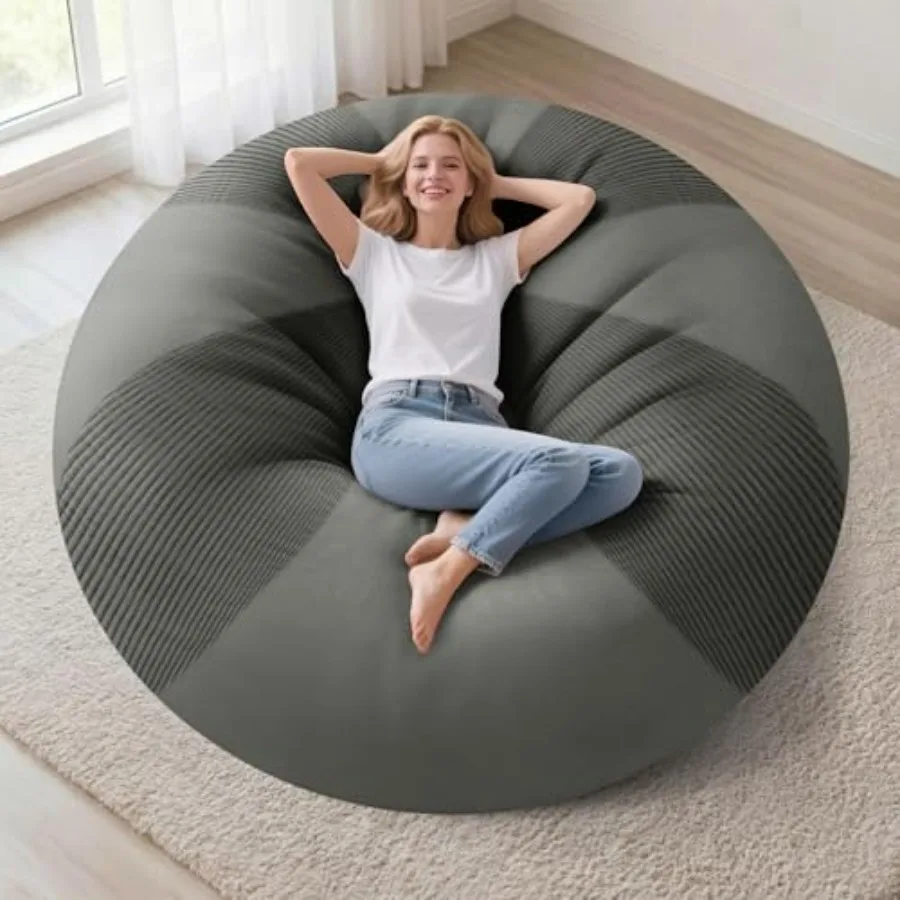 5Feet Bean Bag Chairs for Adults Teardrop BeanBag Chair Comfy Memory Foam Bean Bags Two-Tone Distressed VelvetandCorduroy Washa
5Feet Bean Bag Chairs for Adults Teardrop BeanBag Chair Comfy Memory Foam Bean Bags Two-Tone Distressed VelvetandCorduroy Washa