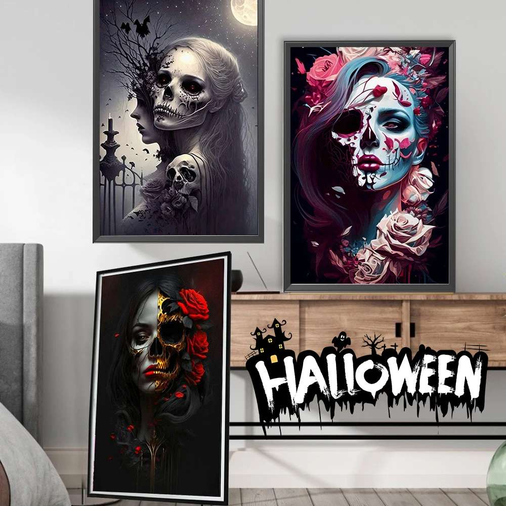Halloween Decoration 5D DIY Stitch Painting Full Round Drill Diamond Painting Skullgirls Decor Rhinestones Art Craft For Home
Halloween Decoration 5D DIY Stitch Painting Full Round Drill Diamond Painting Skullgirls Decor Rhinestones Art Craft For Home