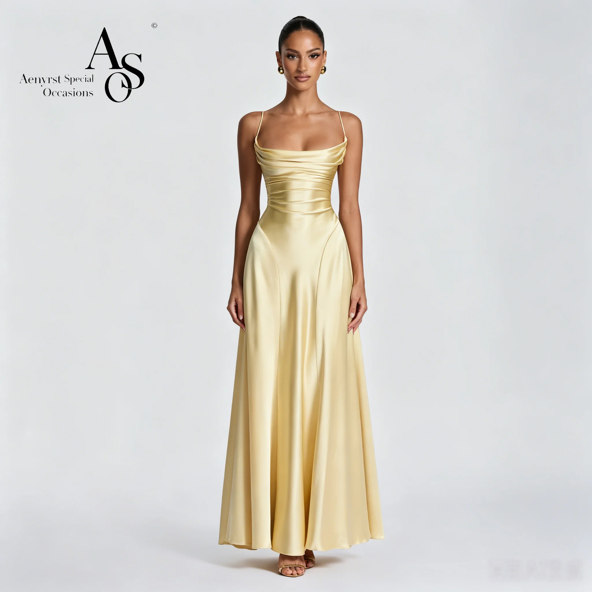 Elegant custom-made yellow strapless sleeveless floor-length formal prom gown featuring a lace-up back design
Elegant custom-made yellow strapless sleeveless floor-length formal prom gown featuring a lace-up back design