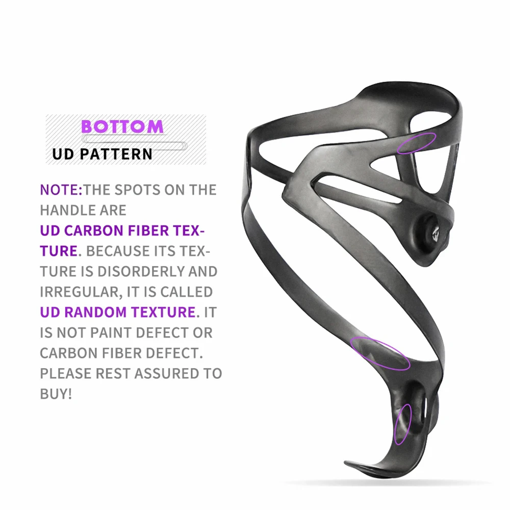 Ultralight 16g UD Carbon Fiber Bicycle Bottle Cage Bike Water Bottle Holder XXX Kettle Bracket for Diameter 72-74mm bottle
Ultralight 16g UD Carbon Fiber Bicycle Bottle Cage Bike Water Bottle Holder XXX Kettle Bracket for Diameter 72-74mm bottle