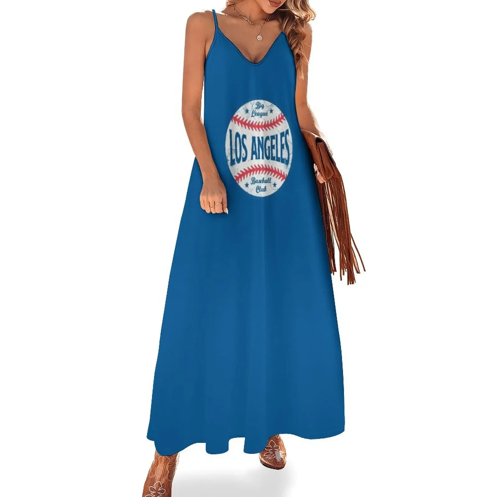 Los Angeles Retro Big League Baseball - Blue Sleeveless Dress Woman clothes sexy dress
Los Angeles Retro Big League Baseball - Blue Sleeveless Dress Woman clothes sexy dress