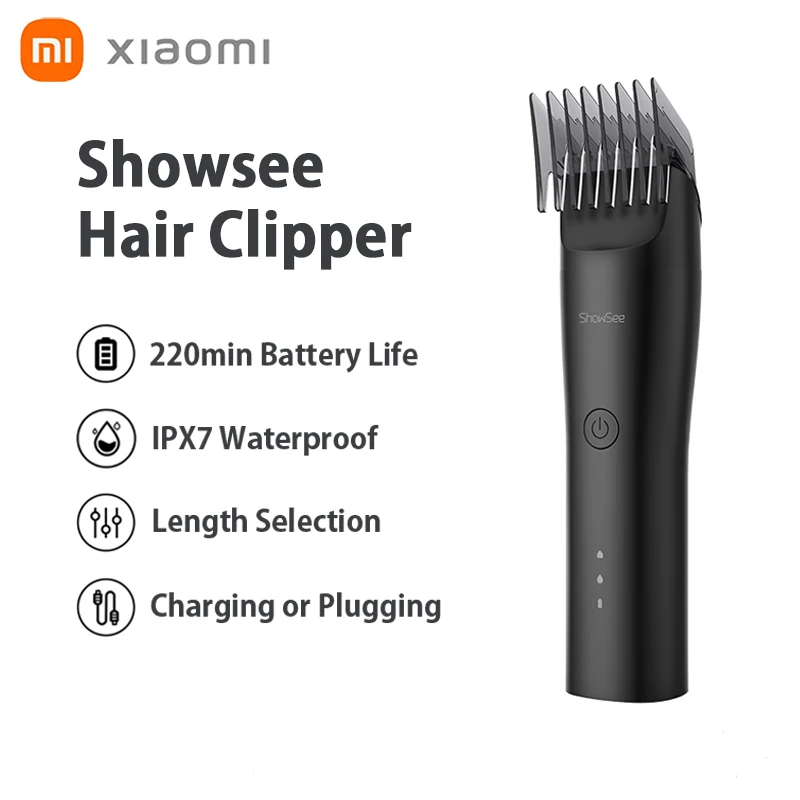 Машинка для стрижки волос Xiaomi Showsee C4, умный резак, электробритва, триммер для мужчин, машинка для резки волос, Беспроводная Машинка для стрижки волос IPX7
Машинка для стрижки волос Xiaomi Showsee C4, умный резак, электробритва, триммер для мужчин, машинка для резки волос, Беспроводная Машинка для стрижки волос IPX7