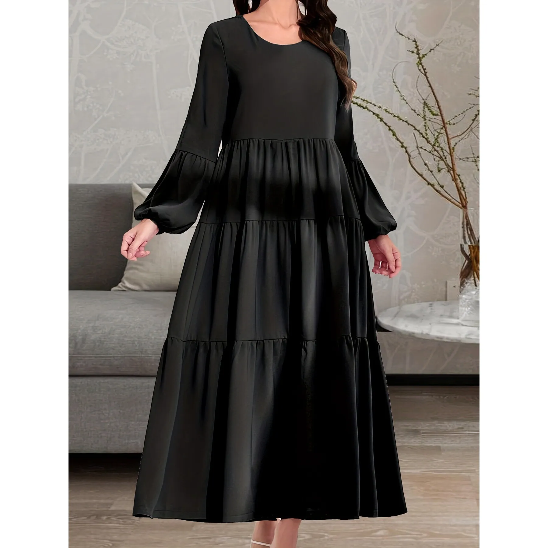 Elegant Floral Print Smock Dress Lantern Sve 7/8 Sleeve Neutral Style for Citywalk Spring Season Other Material 100%
Elegant Floral Print Smock Dress Lantern Sve 7/8 Sleeve Neutral Style for Citywalk Spring Season Other Material 100%
