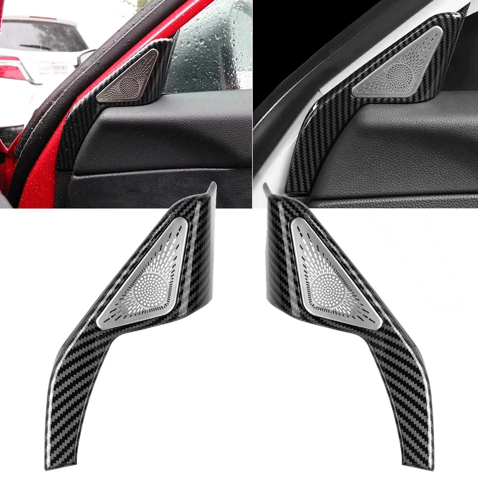 Carbon Fiber Pattern Interior Door Stereo Speaker A-Pillar Cover Molding Trims Overlay For Honda Civic 11th Gen 2022-2025
Carbon Fiber Pattern Interior Door Stereo Speaker A-Pillar Cover Molding Trims Overlay For Honda Civic 11th Gen 2022-2025