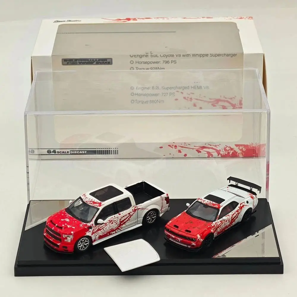 SH x ICHEMO 1:64 Scale For Red White Splash Pickup Shelby F150 & SRT Hellcat Sports Car Double Set Diecast Model Car Collection
SH x ICHEMO 1:64 Scale For Red White Splash Pickup Shelby F150 & SRT Hellcat Sports Car Double Set Diecast Model Car Collection