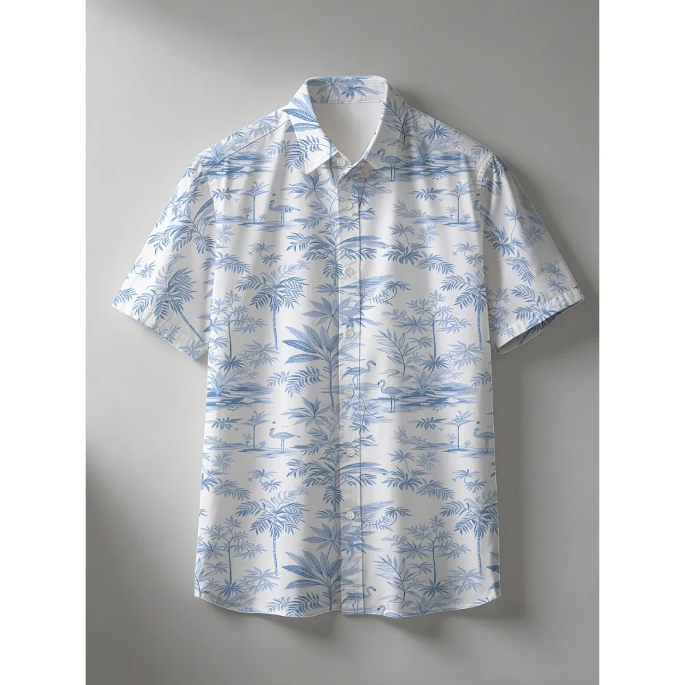 Summer Blue Texture Print Men's Short Sleeve Shirt Summer Hawaiian Fashion Print Beach Top Men's Short-Sleeved Beach Party Shirt
Summer Blue Texture Print Men's Short Sleeve Shirt Summer Hawaiian Fashion Print Beach Top Men's Short-Sleeved Beach Party Shirt