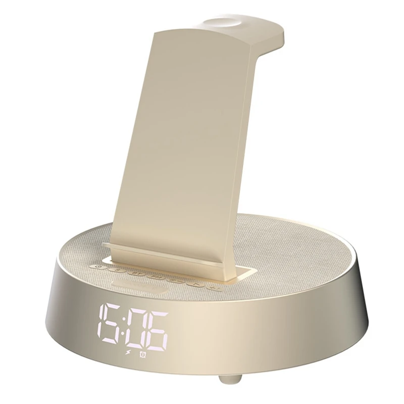 Умный будильник с беспроводной зарядкой, динамиком Bluetooth, радиоприемником и регулируемой яркостью для смартфона
Умный будильник с беспроводной зарядкой, динамиком Bluetooth, радиоприемником и регулируемой яркостью для смартфона