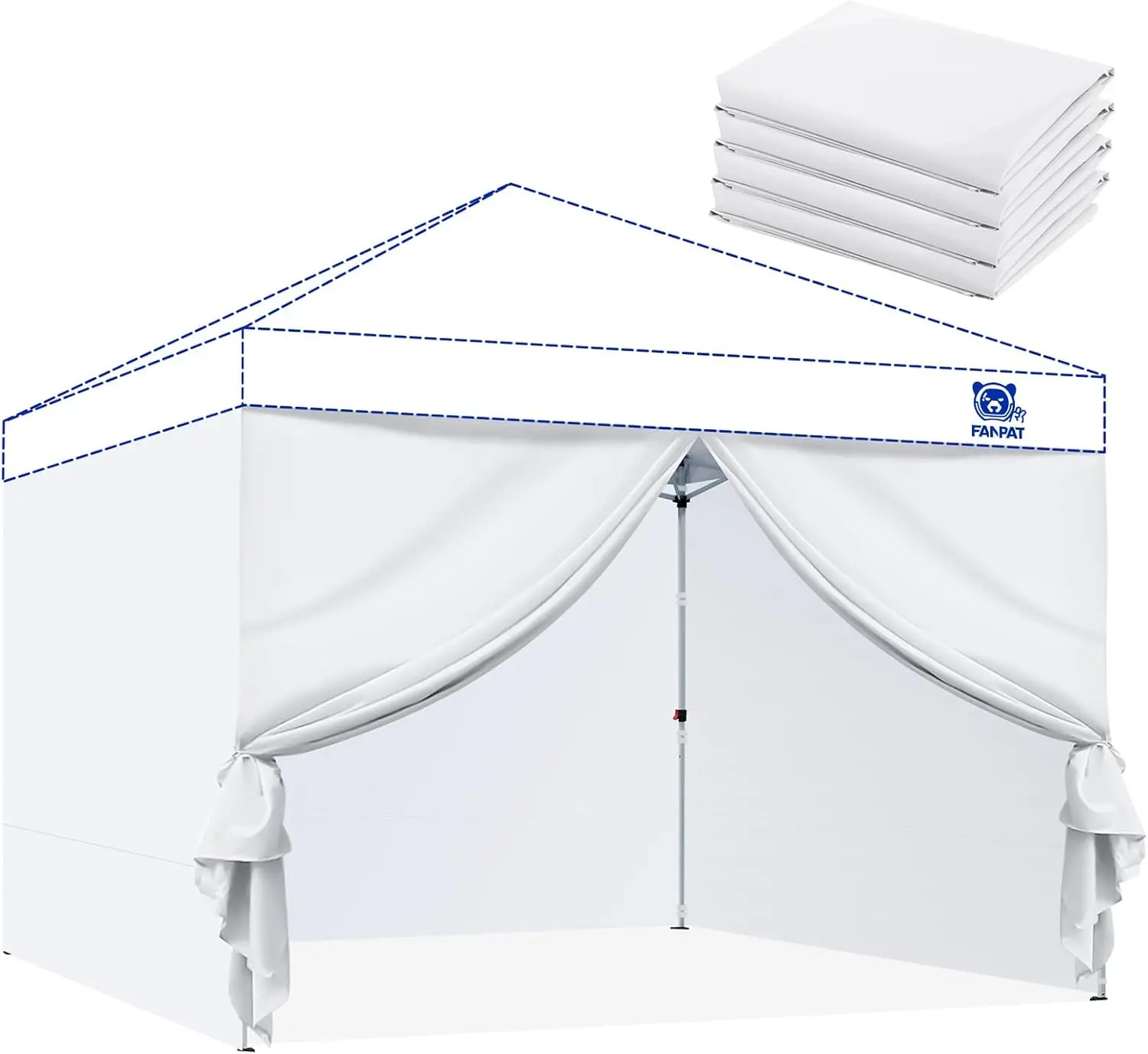 10x10 Pop Up Canopy Sidewalls Set, 4 Piece Waterproof Instant Tent Walls with Doors in White (Canopy Not Included)
10x10 Pop Up Canopy Sidewalls Set, 4 Piece Waterproof Instant Tent Walls with Doors in White (Canopy Not Included)