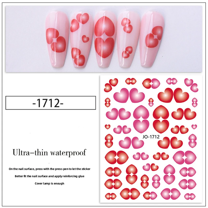 3D heart stickers for nail art decoration back adhesive DIY manicure accessories bow butterfly lover's nail decal YJ091
3D heart stickers for nail art decoration back adhesive DIY manicure accessories bow butterfly lover's nail decal YJ091