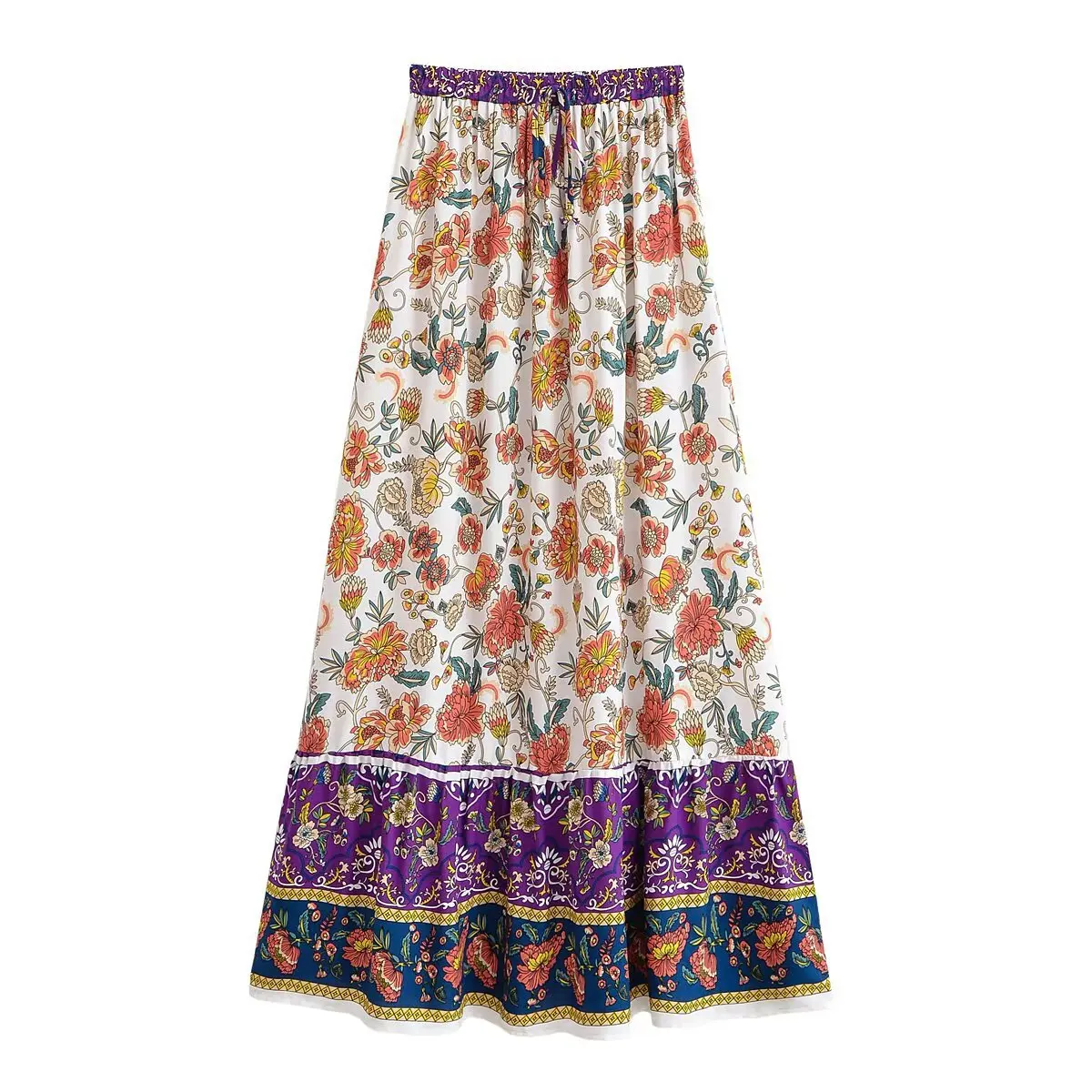 2025 Summer Women's Cotton Printed Skirt Elastic Waist Tassel Casual Beach Bohemian Skirt
2025 Summer Women's Cotton Printed Skirt Elastic Waist Tassel Casual Beach Bohemian Skirt