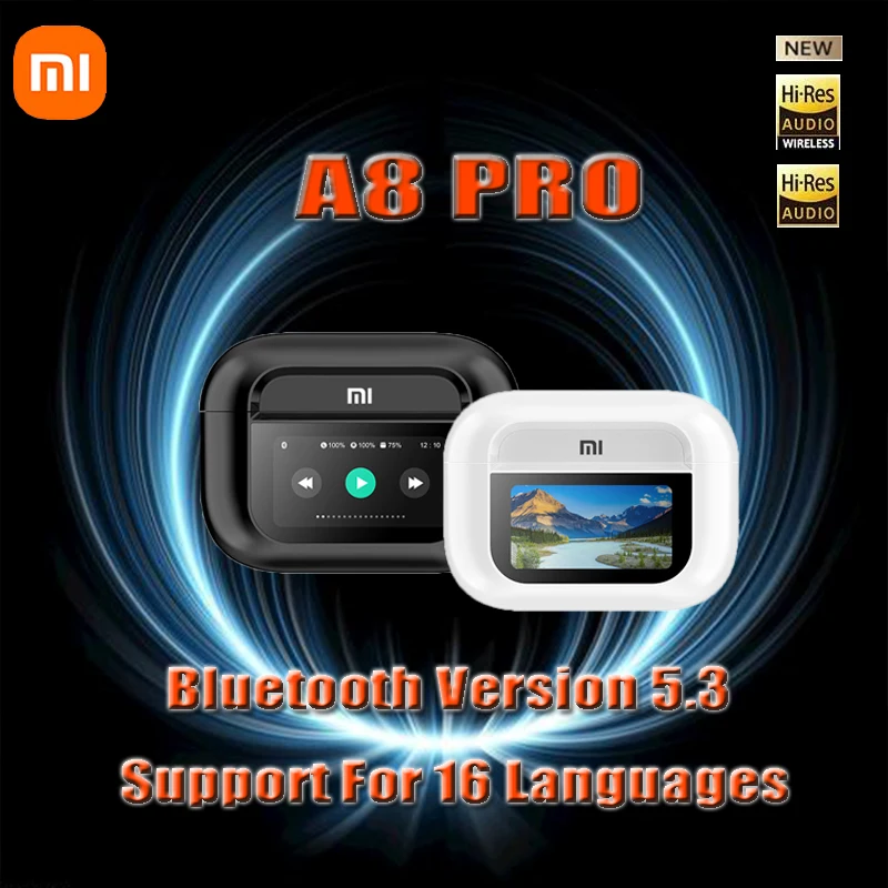 Xiaomi A8Pro ANC Wireless Earphones LED Screen Noise Cancelling Bluetooth Headphones Sports Earbuds With Original Box for ios
Xiaomi A8Pro ANC Wireless Earphones LED Screen Noise Cancelling Bluetooth Headphones Sports Earbuds With Original Box for ios