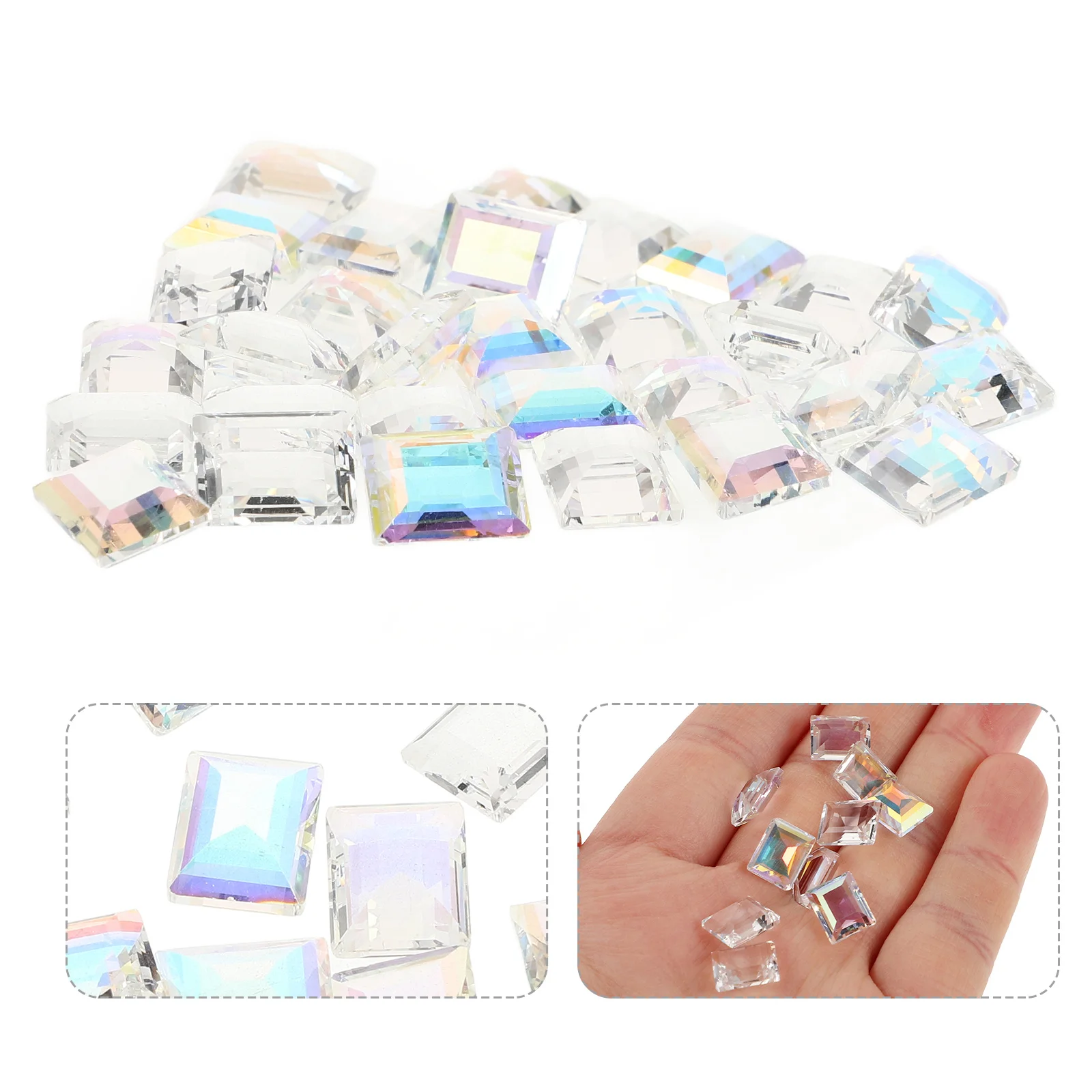 30Pcs Crystal Nail Decorations Sturdy Rectangular Rhinestones Ultrashiny Transparent for Salons DIY Sparkle Nail Charms Bulk
30Pcs Crystal Nail Decorations Sturdy Rectangular Rhinestones Ultrashiny Transparent for Salons DIY Sparkle Nail Charms Bulk