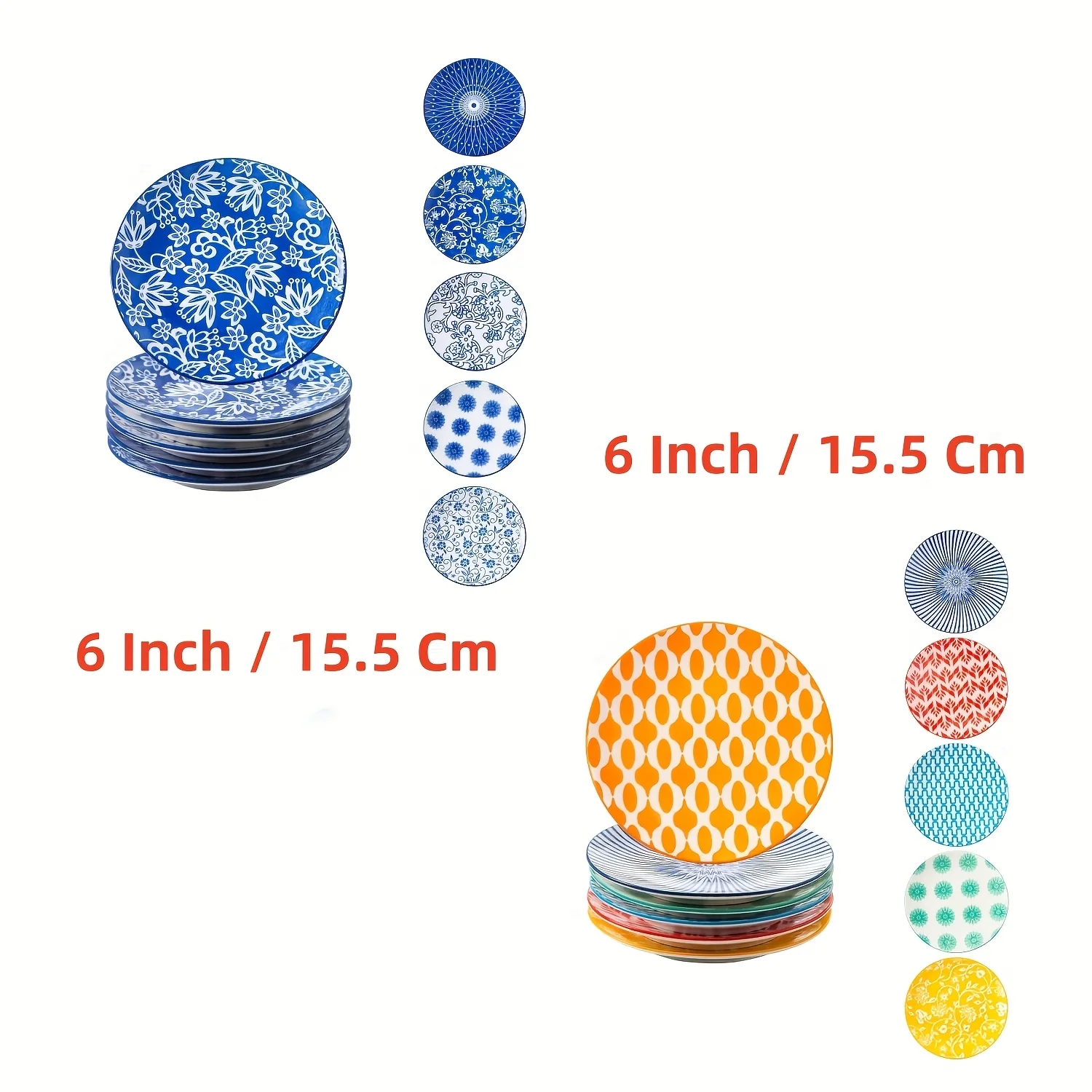6pcs Set, 6 Inch Ceramic Dessert Plates | Small Porcelain Plates for Salad, Appetizers, Snacks, Cake, Side Dishes - Oven & Dishw
6pcs Set, 6 Inch Ceramic Dessert Plates | Small Porcelain Plates for Salad, Appetizers, Snacks, Cake, Side Dishes - Oven & Dishw