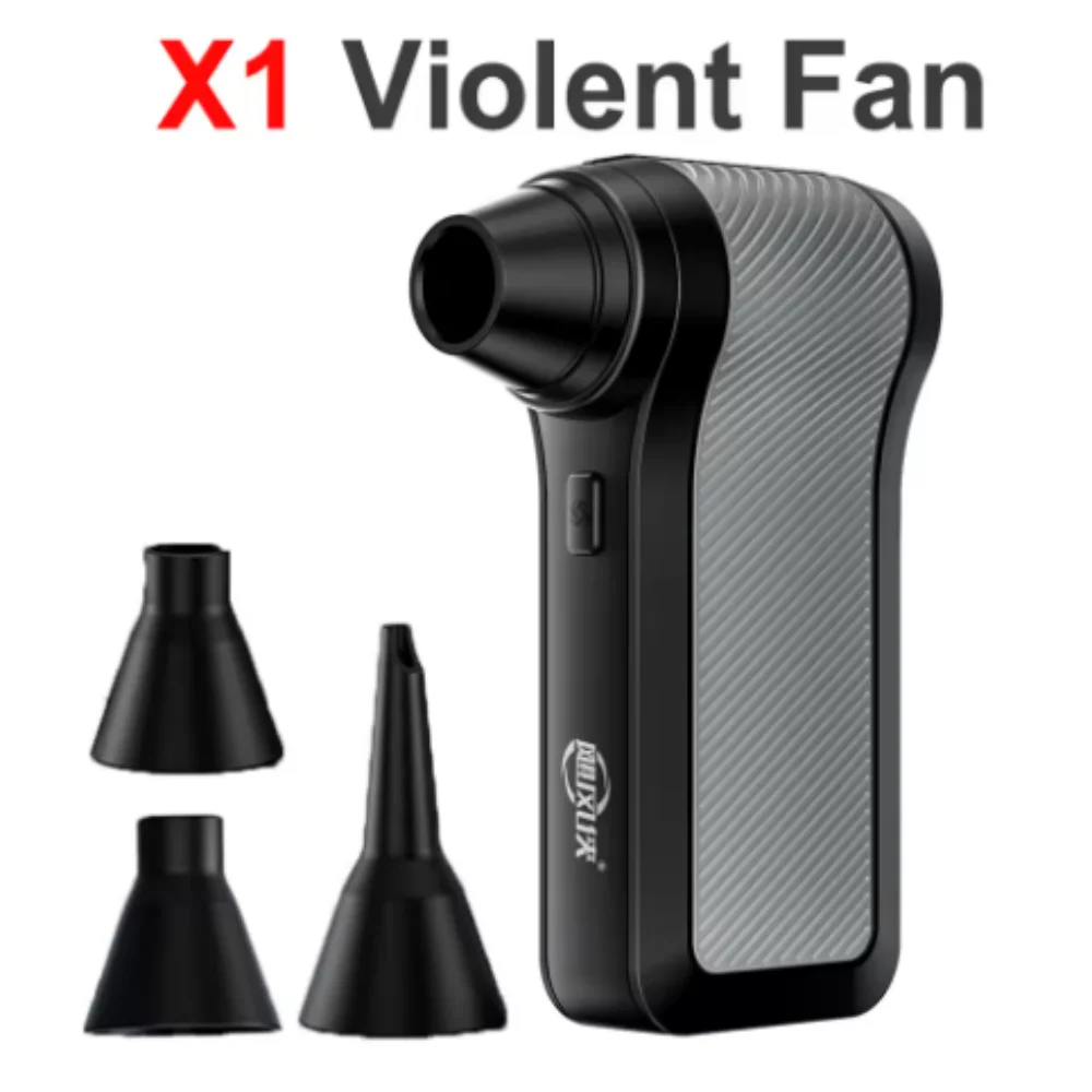 X1 Violent Fan Powerful 350000 RPM Mini Turbo Fan Air Blower Wireless Dust Cleaner TypeC Charging Brushless Jet Blower 3 Nozzles
X1 Violent Fan Powerful 350000 RPM Mini Turbo Fan Air Blower Wireless Dust Cleaner TypeC Charging Brushless Jet Blower 3 Nozzles