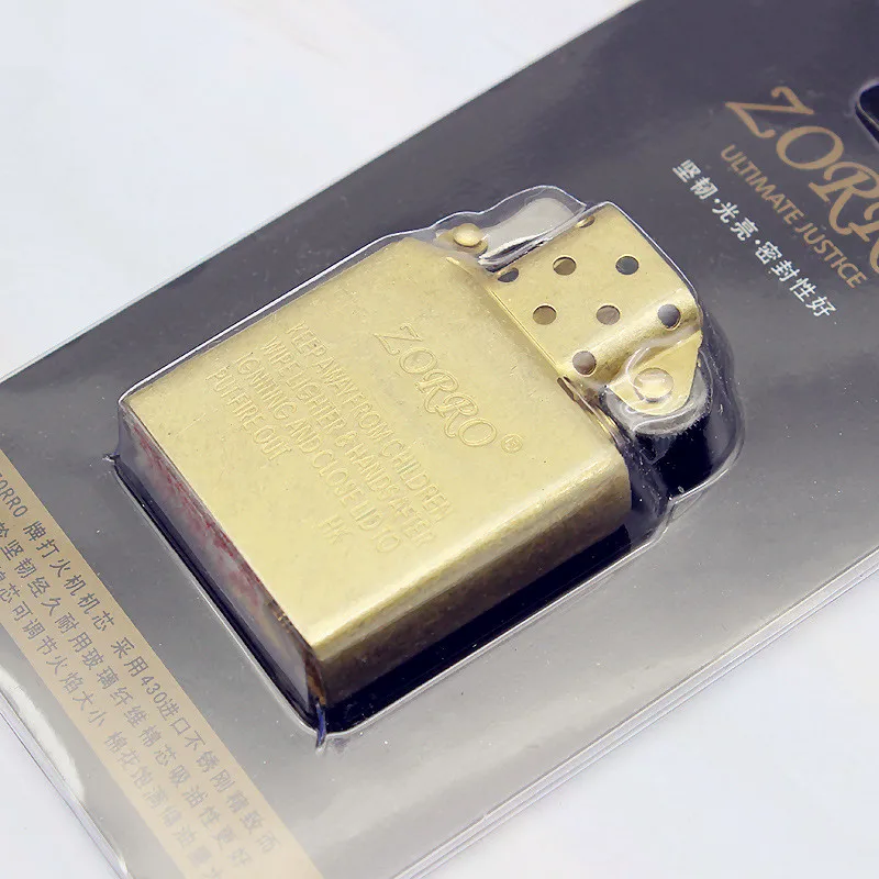Zorro Lighter Liner Complete Original Copper Knurled White Steel Inflatable Windproof Lighter Oil Lighter
Zorro Lighter Liner Complete Original Copper Knurled White Steel Inflatable Windproof Lighter Oil Lighter