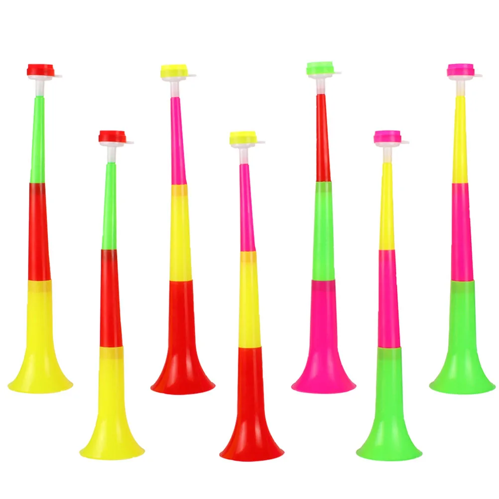 7pcs Telescopic Horn Cheerleader Plastic Trumpet Musical Toys Kids Sports Funny Party Props Soccer Cheer Football
7pcs Telescopic Horn Cheerleader Plastic Trumpet Musical Toys Kids Sports Funny Party Props Soccer Cheer Football
