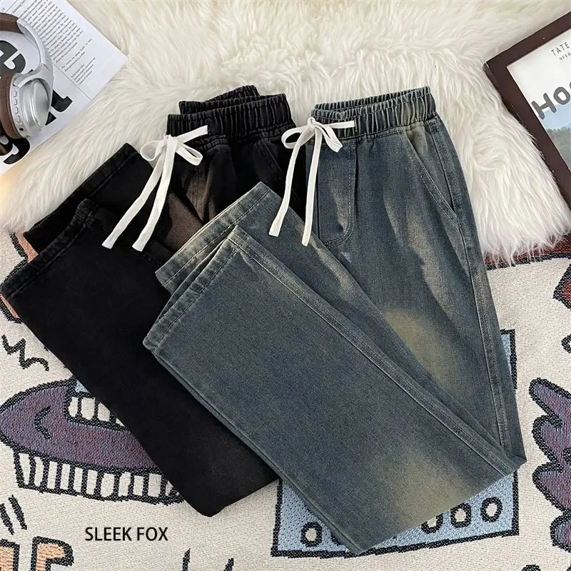 Американские уличные свободные прямые повседневные брюки, винтажные синие джинсы, мужские универсальные утягивающие хлопковые полиэстеровые брюки
Американские уличные свободные прямые повседневные брюки, винтажные синие джинсы, мужские универсальные утягивающие хлопковые полиэстеровые брюки