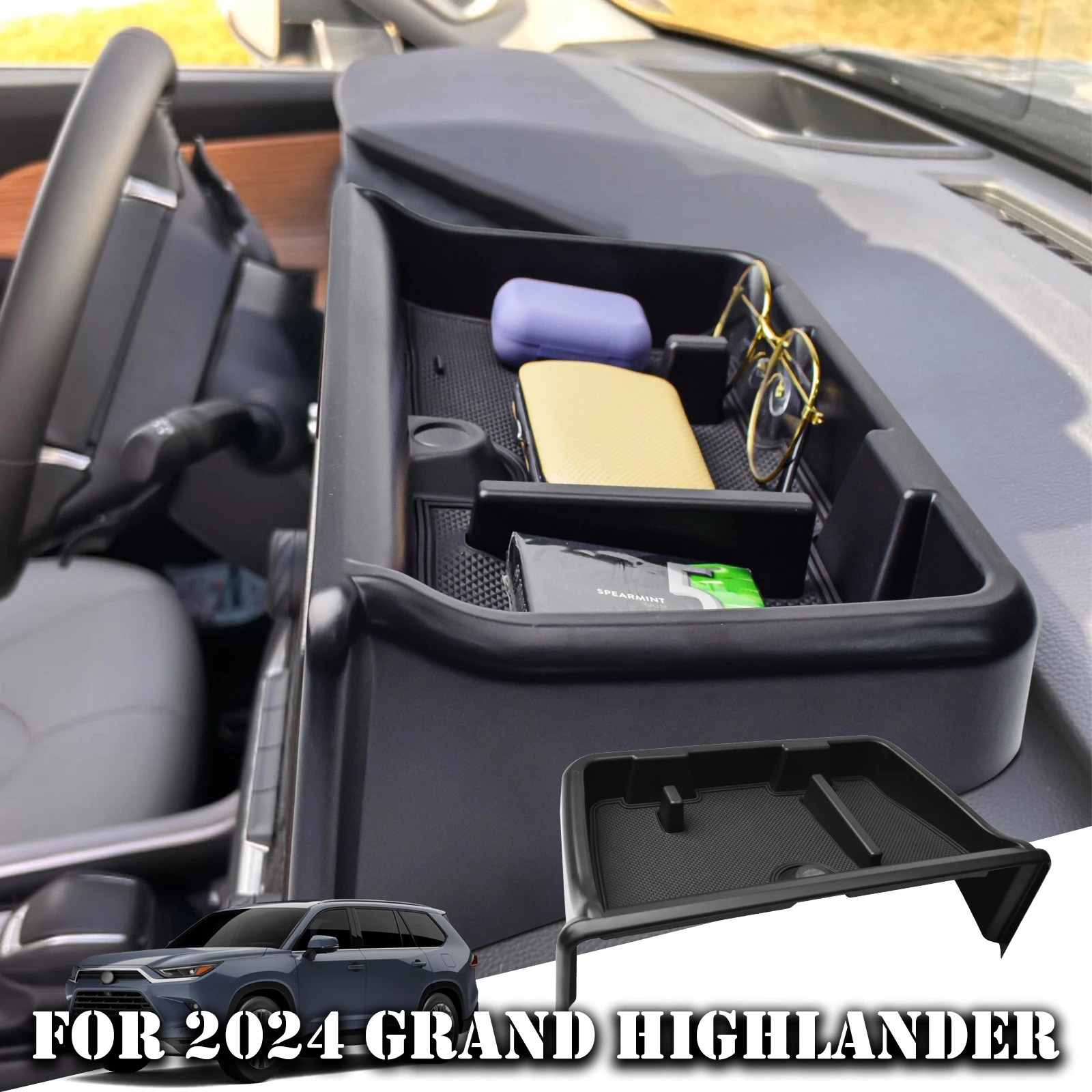 Center Console Dashboard Tray for Toyota 2024 Grand Highlander Screen Dash Board Organizer ABS Accessories Armrest Storage Box
Center Console Dashboard Tray for Toyota 2024 Grand Highlander Screen Dash Board Organizer ABS Accessories Armrest Storage Box