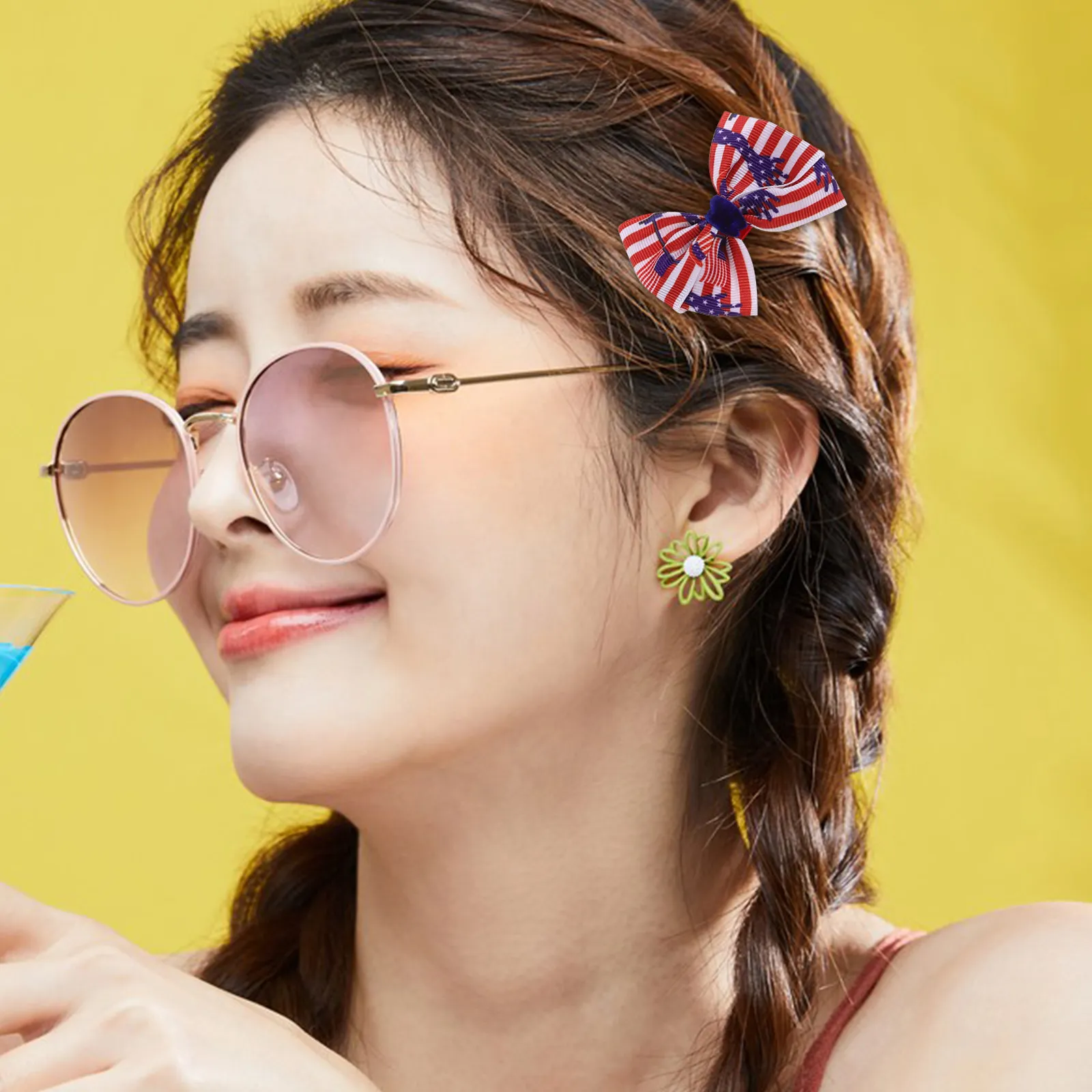 8Pcs Independence Day Hair Clips Red White Blue Striped Bow Barrettes for Women Comfortable Duckbill Clip Patriotic Hair
8Pcs Independence Day Hair Clips Red White Blue Striped Bow Barrettes for Women Comfortable Duckbill Clip Patriotic Hair