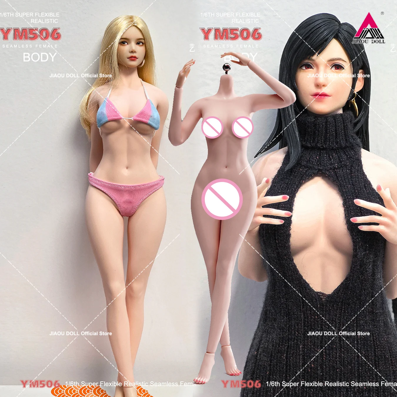 YM506 1/6 Scale Mature Female Seamless Body Super Flexible 12'' Soldier Big Breast Action Figure Body with Physiological Details
YM506 1/6 Scale Mature Female Seamless Body Super Flexible 12'' Soldier Big Breast Action Figure Body with Physiological Details