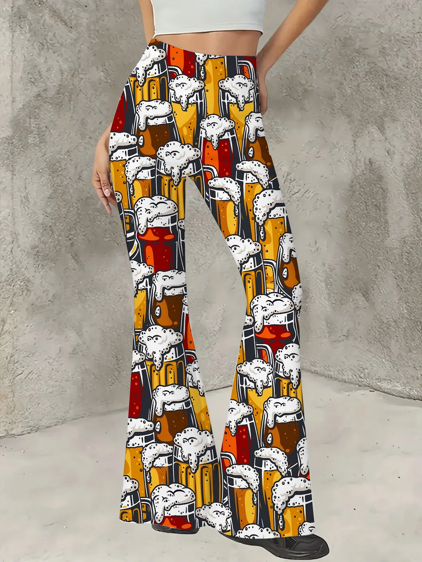 Women's Striped Print Flare Pants Loose Fit Knit Wide Leg Bell Bottom Trousers
Women's Striped Print Flare Pants Loose Fit Knit Wide Leg Bell Bottom Trousers