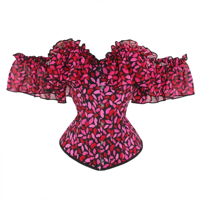 Corset Top Bustier Lingerie Women With Puffy Sleeves Floral Vintage Sexy Costumes
Corset Top Bustier Lingerie Women With Puffy Sleeves Floral Vintage Sexy Costumes