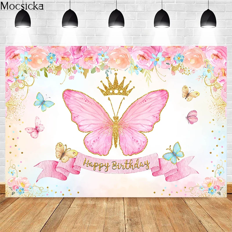 Golden Crown Butterfly Background Princess Girl Birthday Party Decoration Cake Smash Photo Backdrop Studio Photography Props
Golden Crown Butterfly Background Princess Girl Birthday Party Decoration Cake Smash Photo Backdrop Studio Photography Props