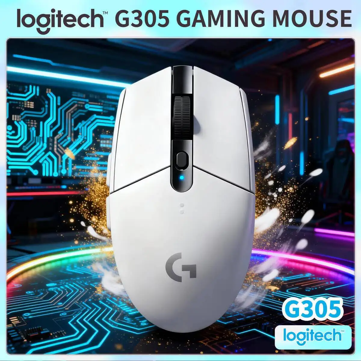Logitech G305 Wireless Mouse, 12000 Adjustable DPI, 6 Custom Buttons, PTFE Foot Pads, Multi-System Compatible
Logitech G305 Wireless Mouse, 12000 Adjustable DPI, 6 Custom Buttons, PTFE Foot Pads, Multi-System Compatible